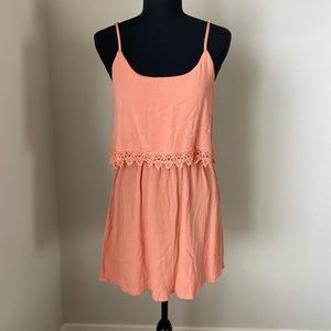 Forever 21 Orange Lenin Dress Size Small